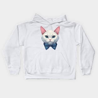 Fancy Cat with Bowtie no.10 Kids Hoodie